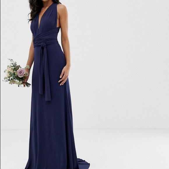 TFNC Multi Way Navy Maxi Dress - Picture 9 of 15